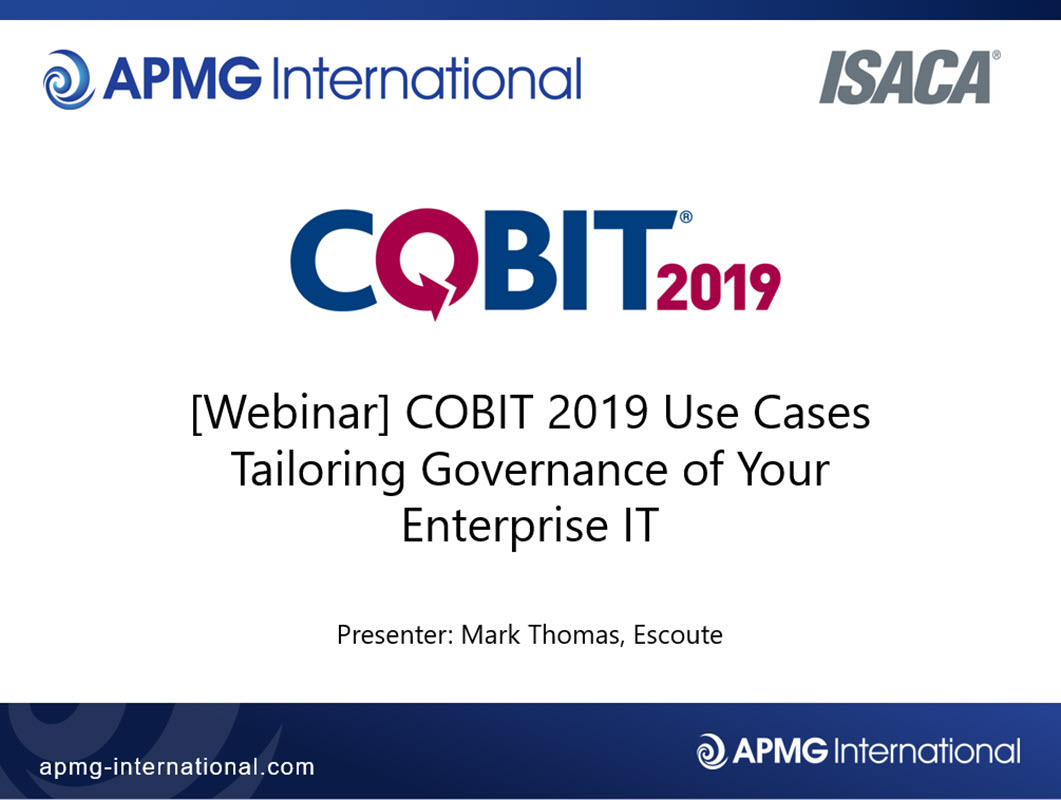 COBIT-2019 Ausbildungsressourcen