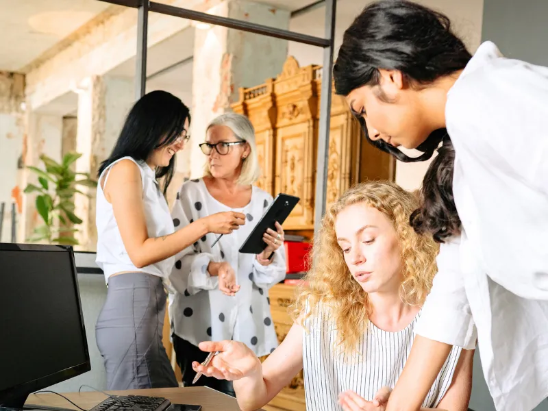 Professional women in office