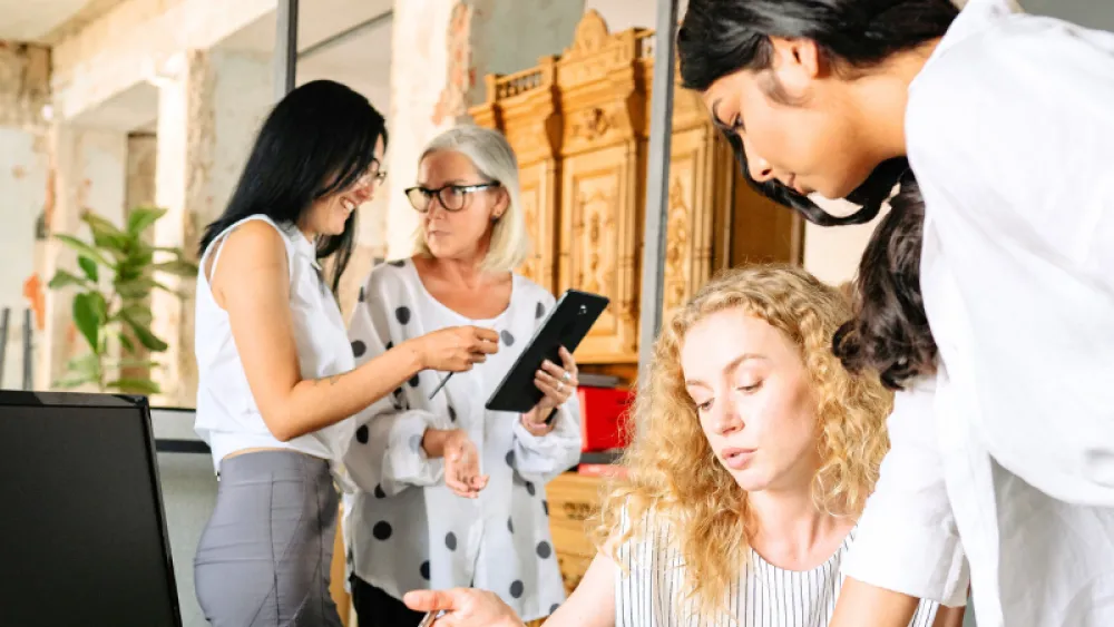 Professional women in office