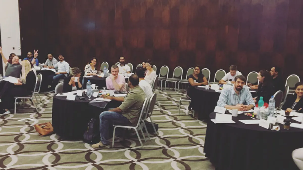 A very busy Raj Khanna classroom