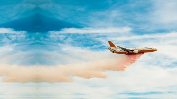 Plane flying in blue sky